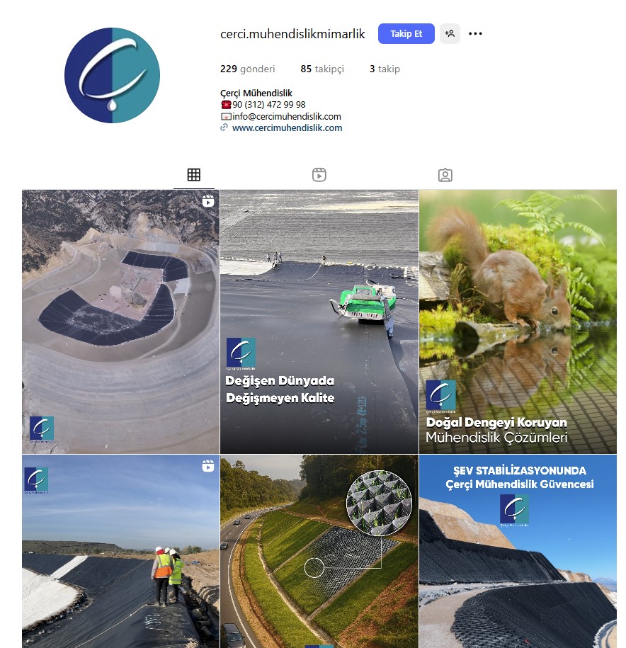 ÇERÇİ MÜHENDİSLİK SOSYAL MEDYA